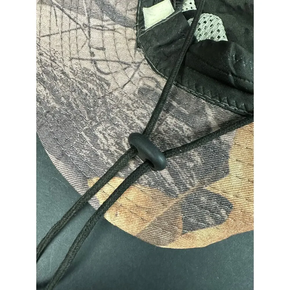 Nike Boonie Bucket Hat Red Brown Mesh Camo Unisex Side Snaps Hard to Find